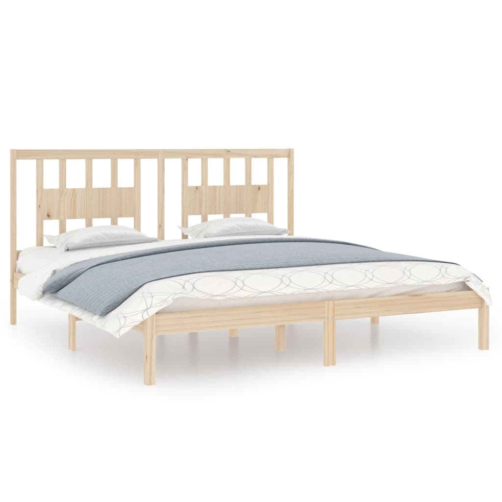 Solid Wood Bed Frame - vidaXL 200x200 cm (No Mattress)