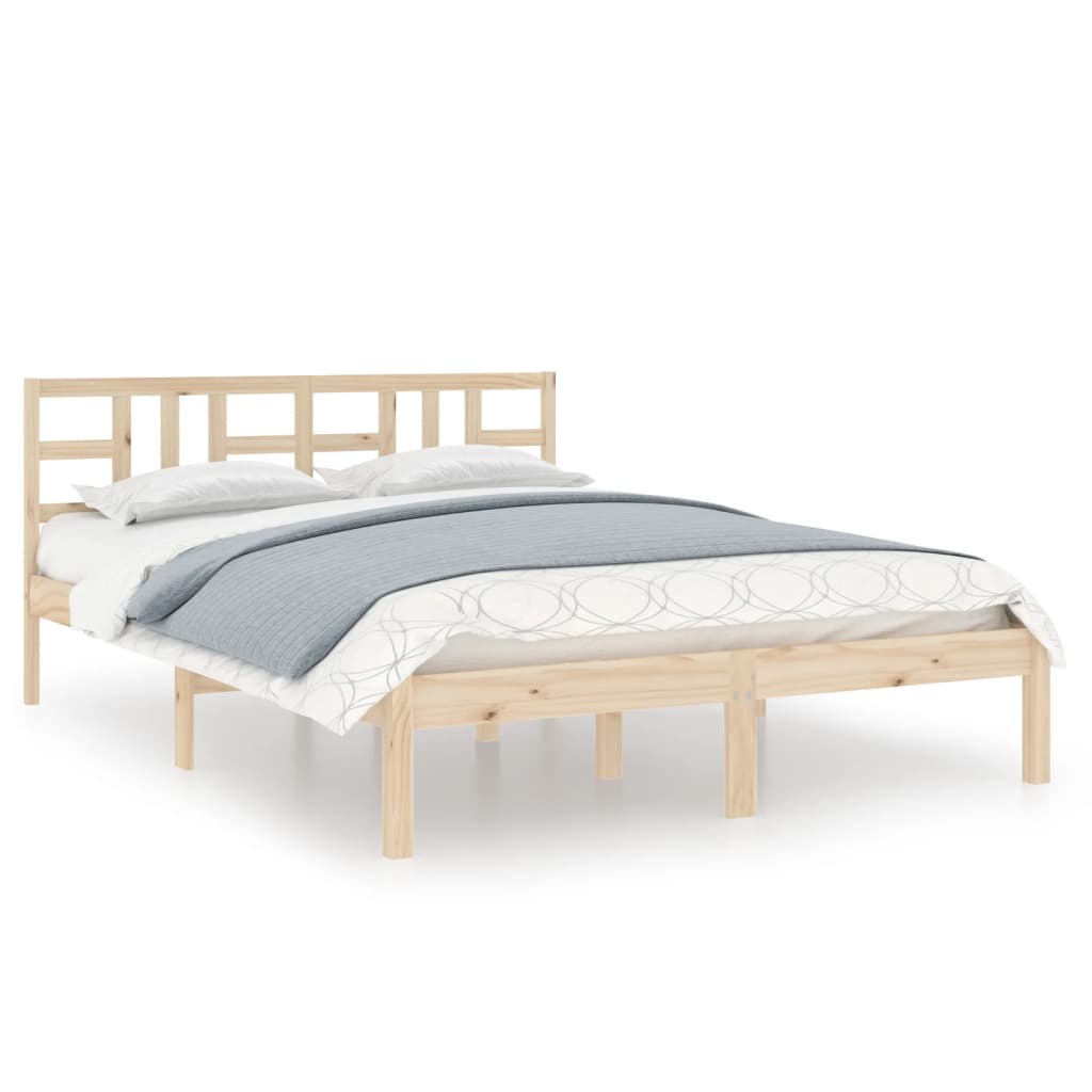 Solid Wood Bed Frame 200x200 cm - Durable, Stylish, No Mattress