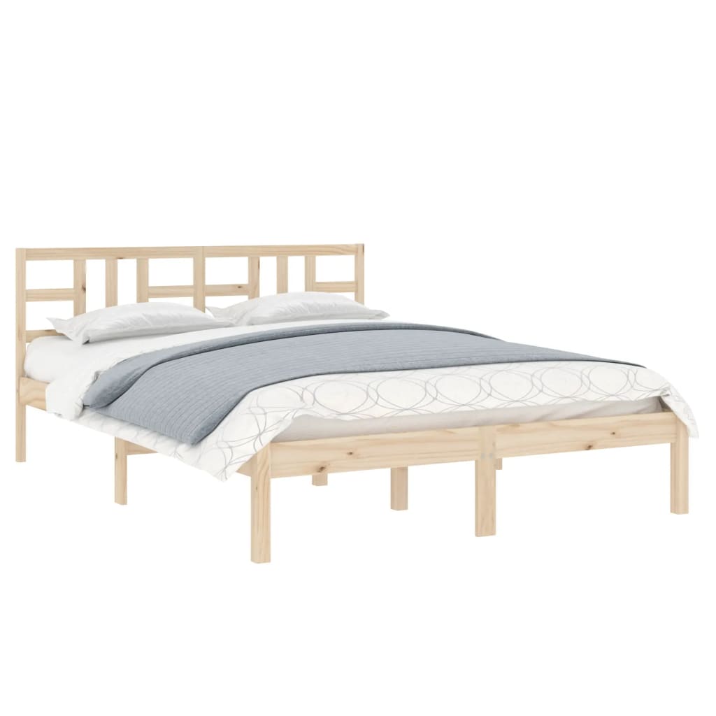 Solid Wood Bed Frame 200x200 cm - Durable, Stylish, No Mattress