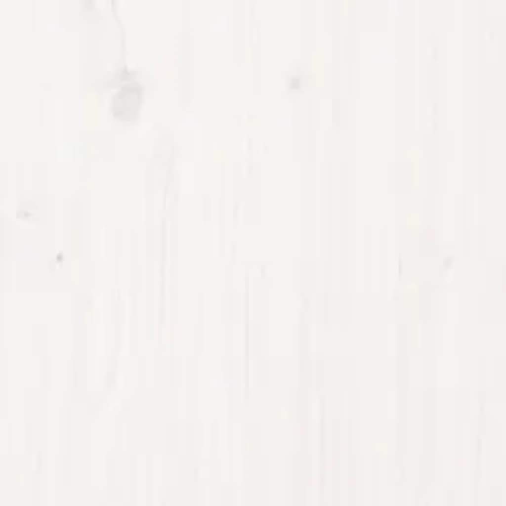 Solid Wood Bed Frame - White, 90x200 cm (No Mattress)