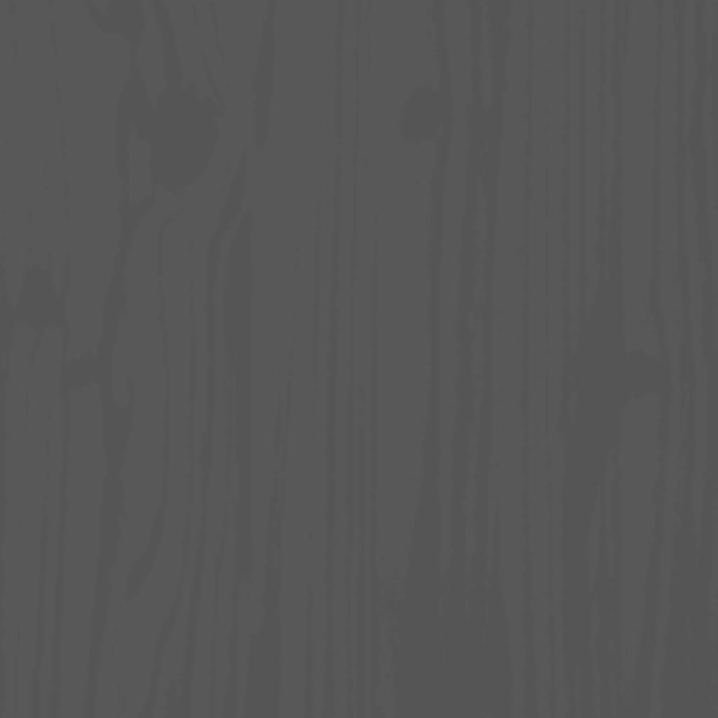 Grey Solid Wood Bed Frame 200x200 cm - Durable & Stylish Design