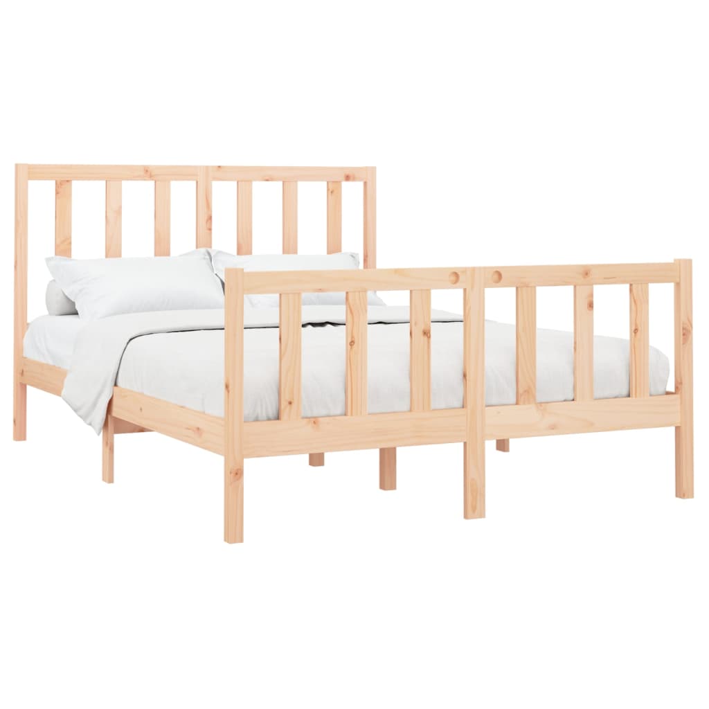 Solid Pine Bed Frame 120x200 cm - Durable Wood Design