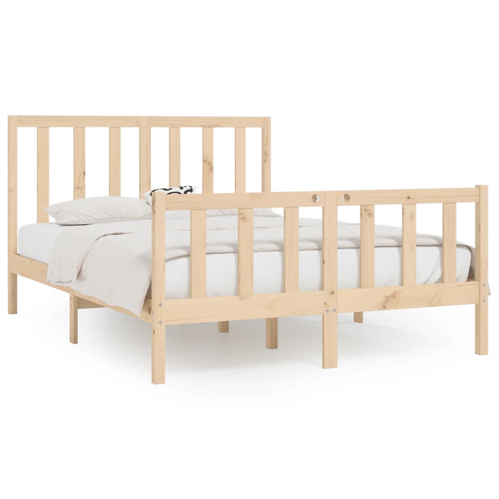 Bed Frame without Mattress 140x200 cm Solid Wood