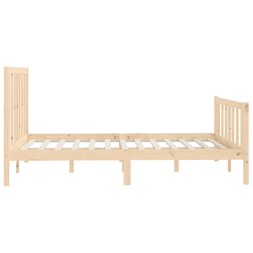 Bed Frame without Mattress 140x200 cm Solid Wood