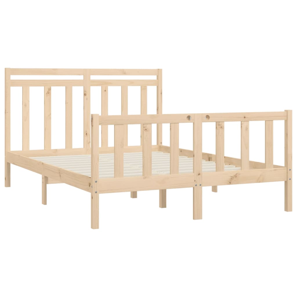 Bed Frame without Mattress Solid Wood Pine 140x200 cm