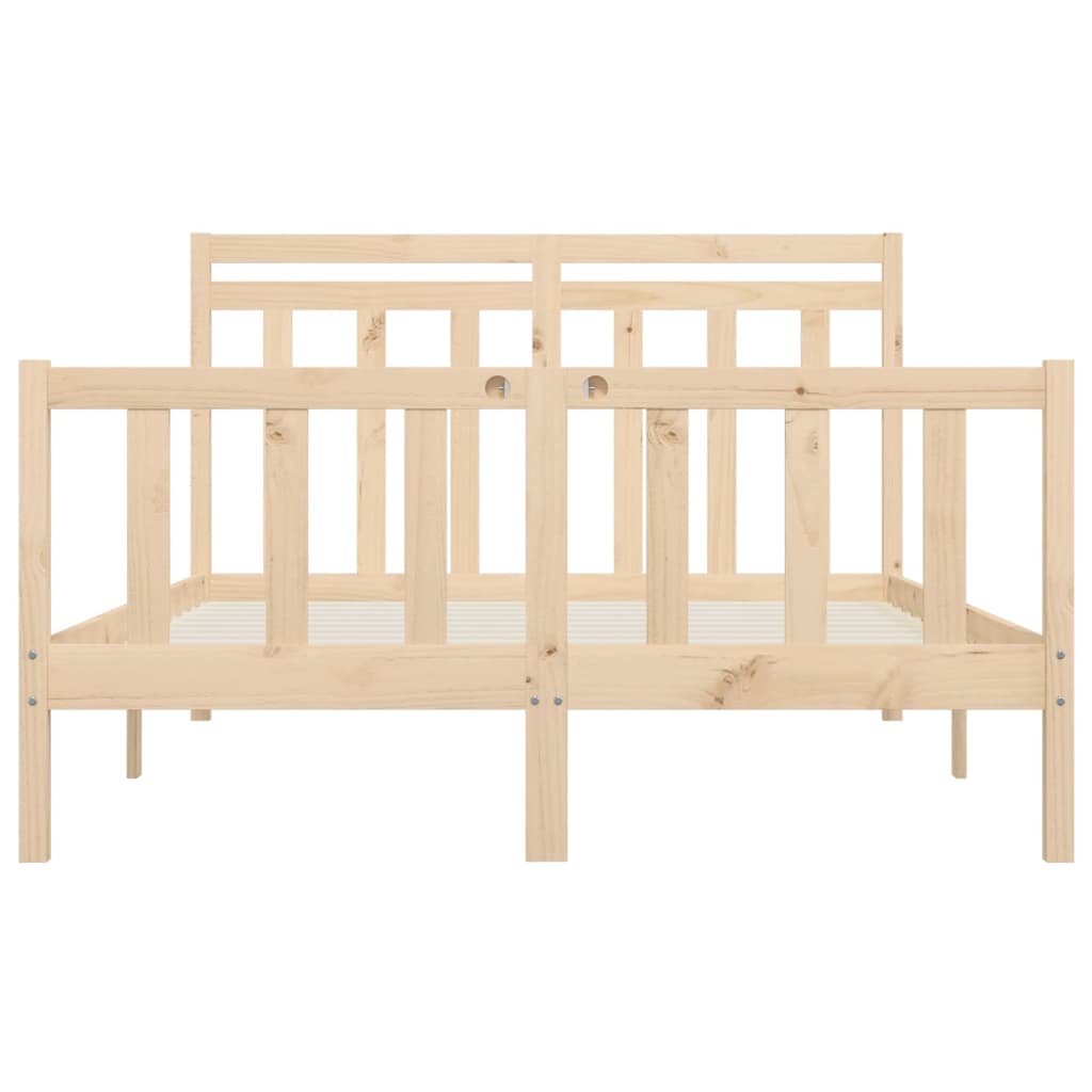 Bed Frame without Mattress Solid Wood Pine 140x200 cm