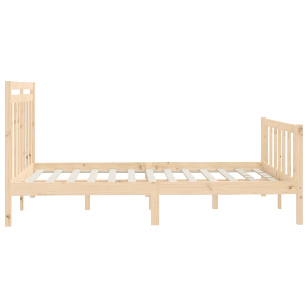 Bed Frame without Mattress Solid Wood Pine 140x200 cm