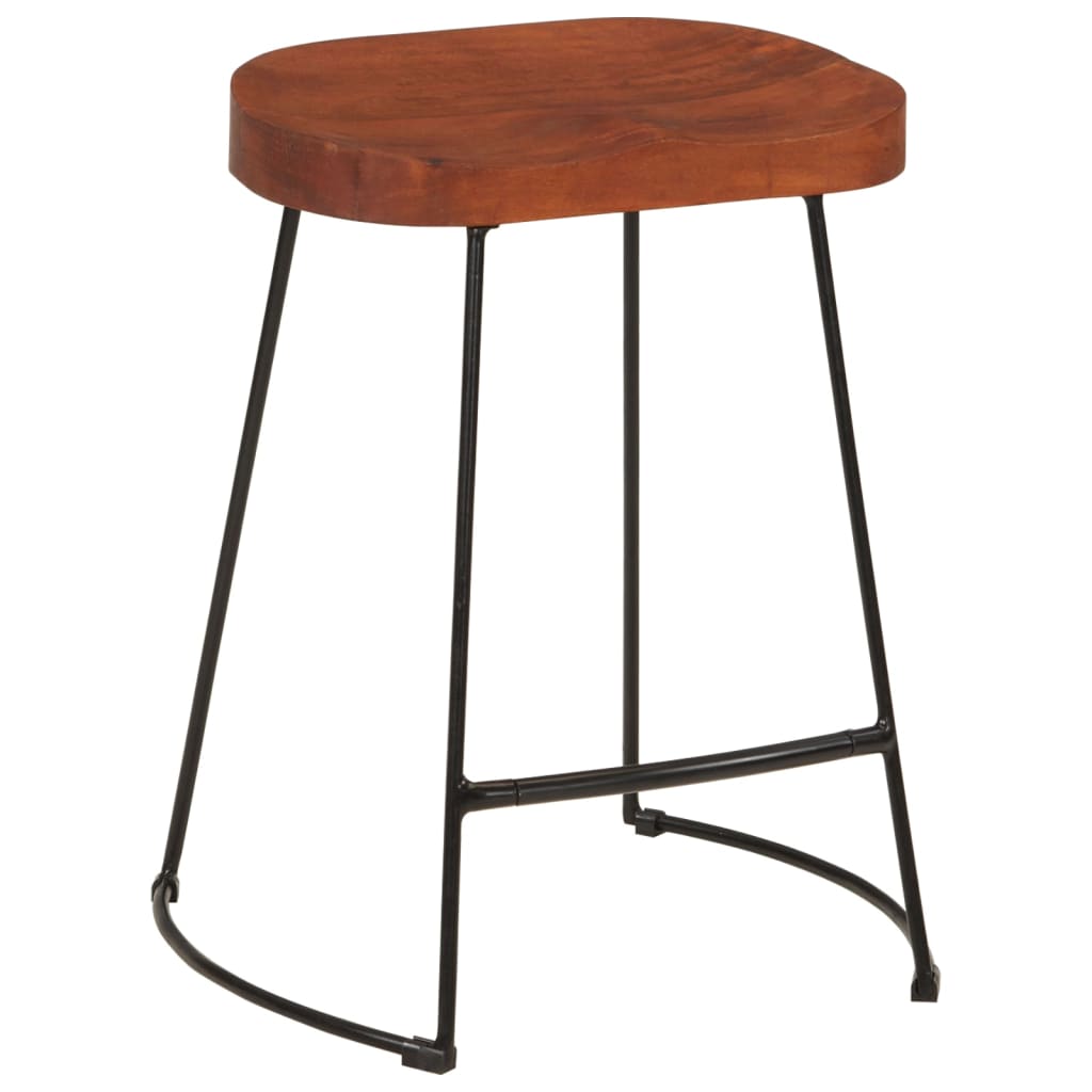Gavin Bar Stools Set of 2, Solid Mango Wood, 45x38x53 cm