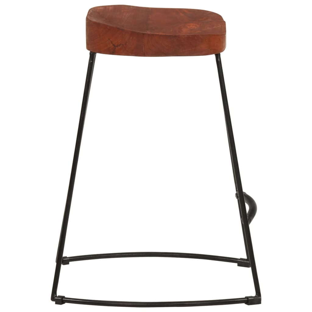 Gavin Bar Stools Set of 2, Solid Mango Wood, 45x38x53 cm