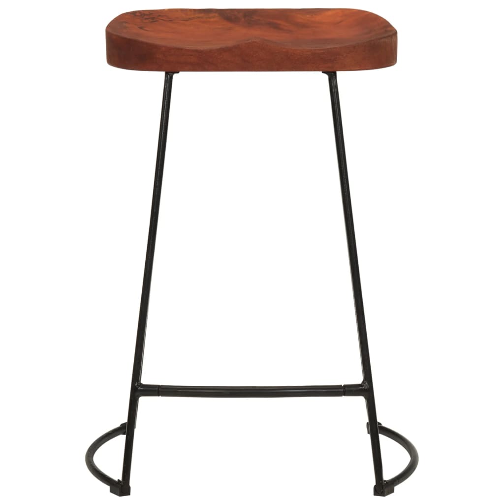 Gavin Bar Stools Set of 2 - Solid Mango Wood, 45x40x63 cm