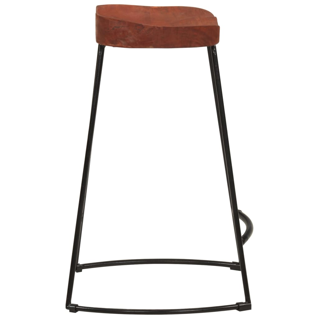 Gavin Bar Stools Set of 2 - Solid Mango Wood, 45x40x63 cm