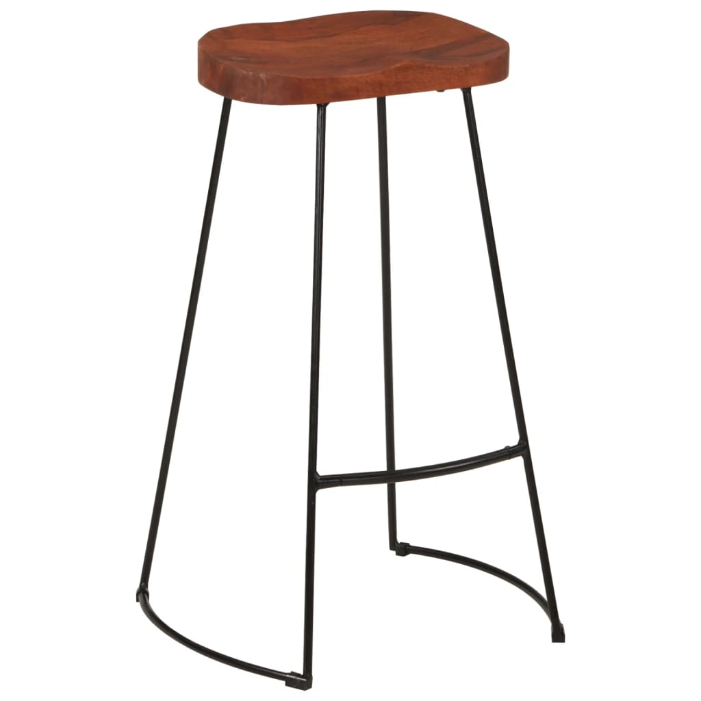 Gavin Bar Stools Set of 2 - Solid Mango Wood 50x40x78 cm