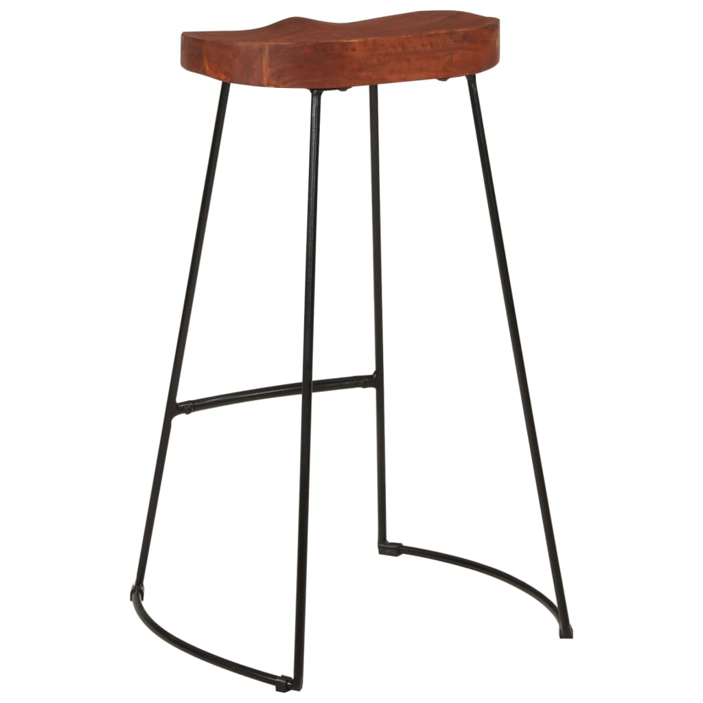 Gavin Bar Stools Set of 2 - Solid Mango Wood 50x40x78 cm