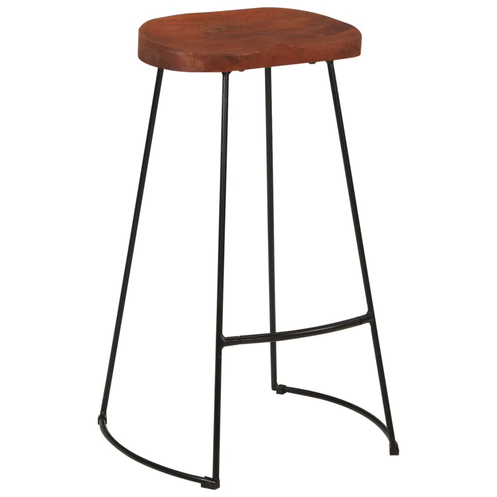 Gavin Bar Stools Set of 2 - Solid Mango Wood 50x40x78 cm
