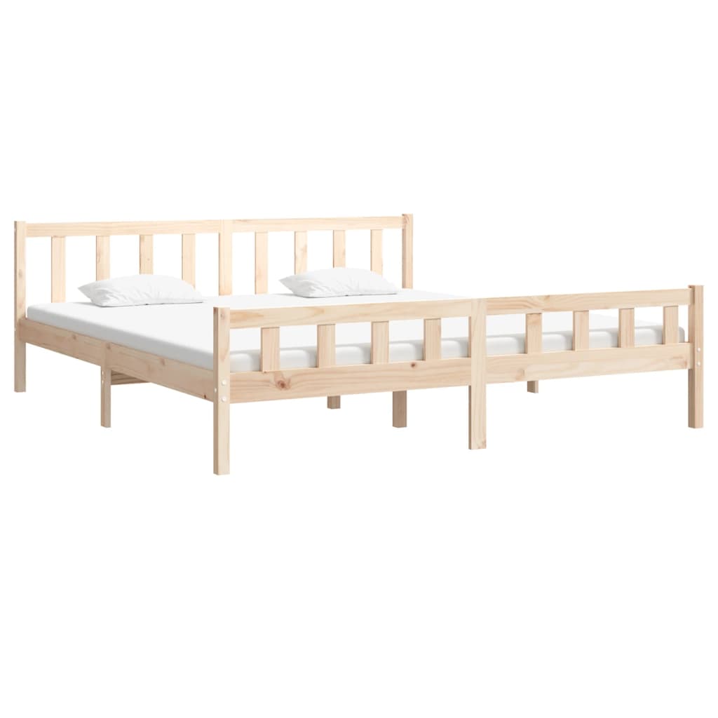 Solid Wood 160x200 cm Bed Frame - No Mattress Included