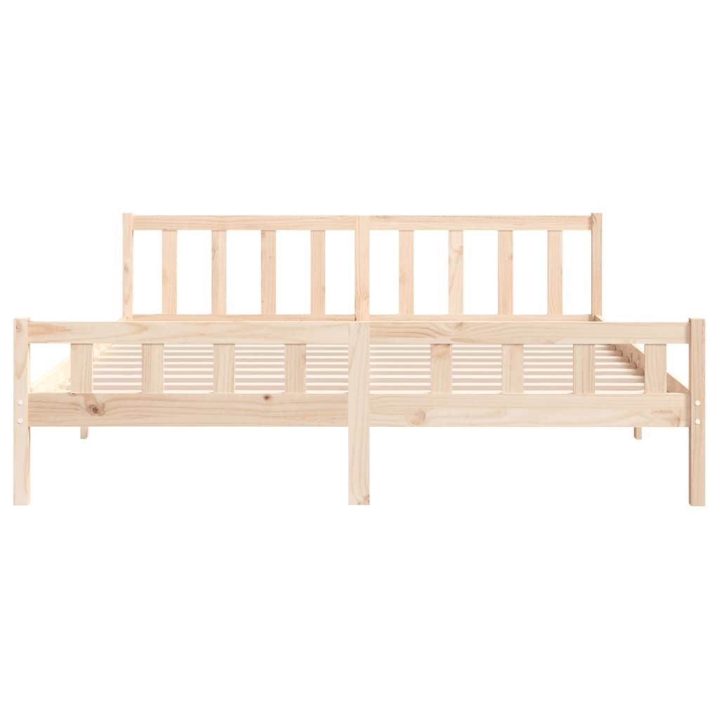 Solid Wood 160x200 cm Bed Frame - No Mattress Included