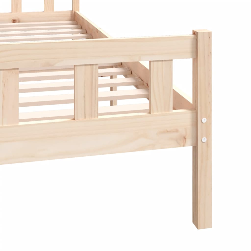 Solid Wood 160x200 cm Bed Frame - No Mattress Included