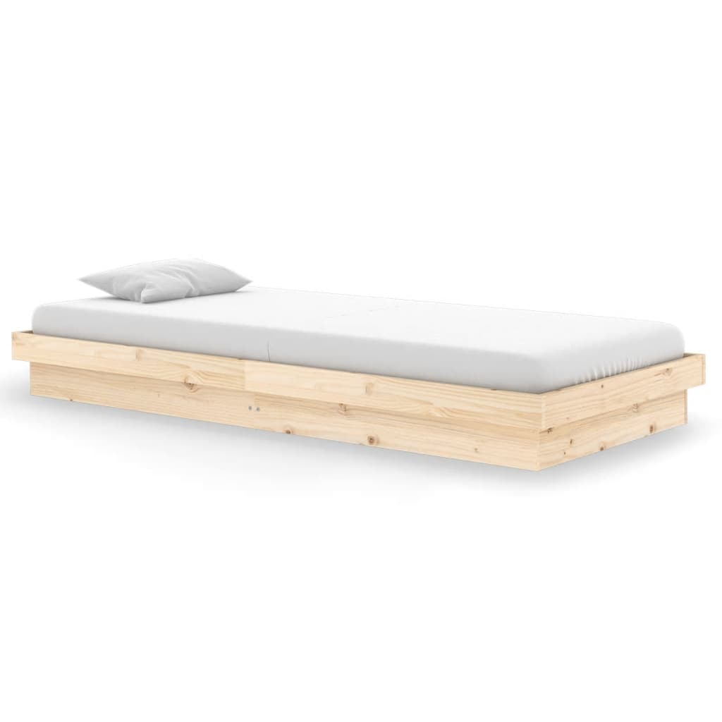 vidaXL Solid Wood Bed Frame 90x200 cm – No Mattress Included
