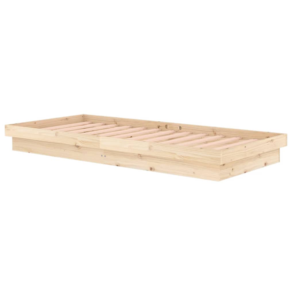 vidaXL Solid Wood Bed Frame 90x200 cm – No Mattress Included