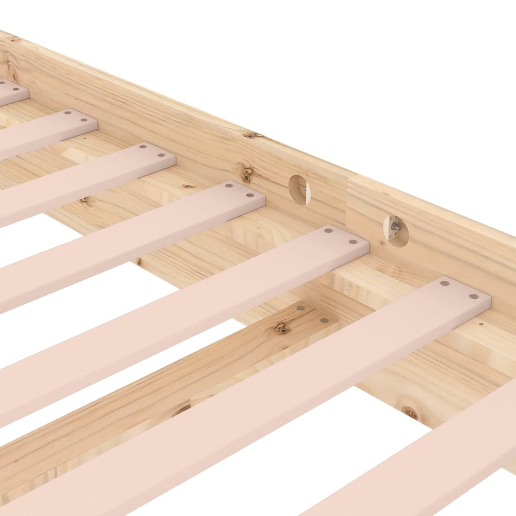 vidaXL Solid Wood Bed Frame 90x200 cm – No Mattress Included