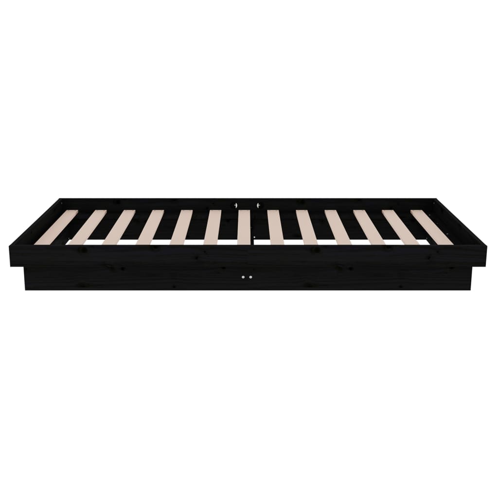 Solid Wood Black Bed Frame - Small Single (Mattress Not Included)