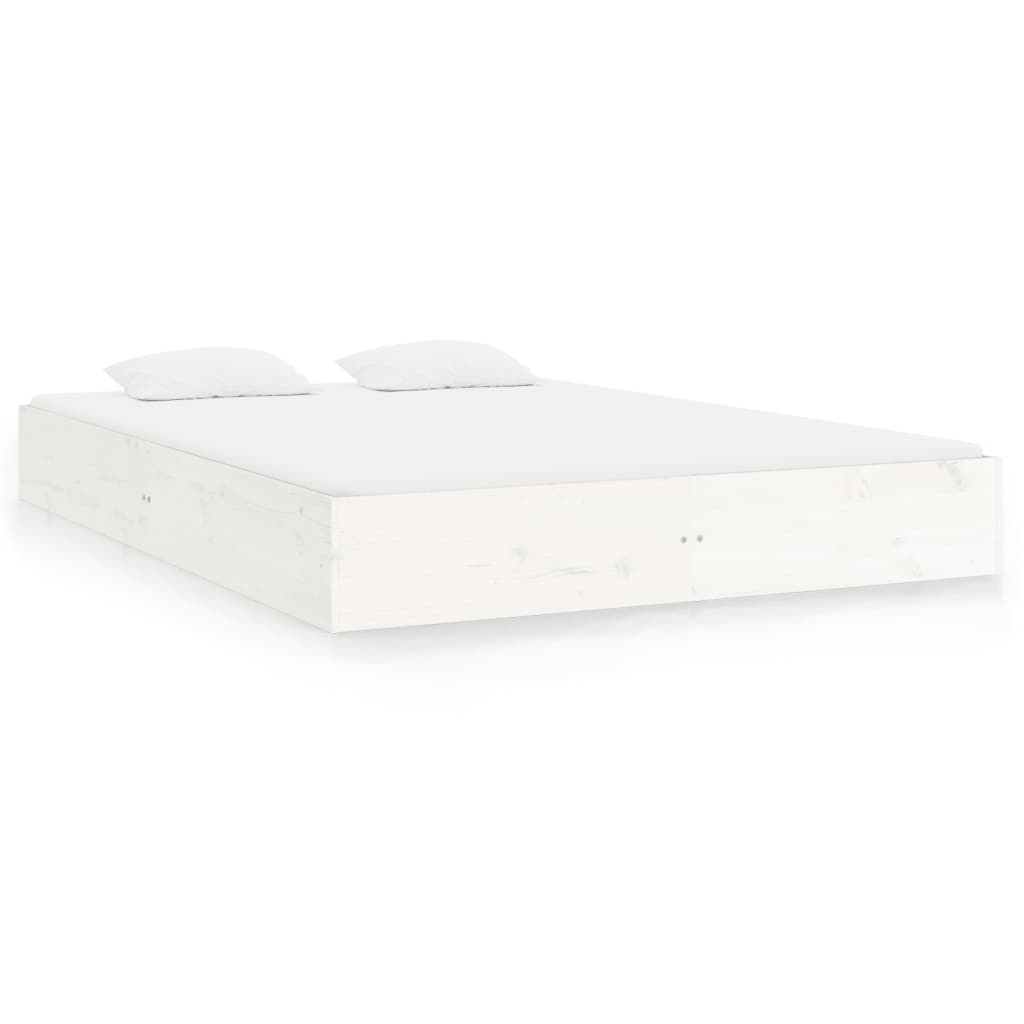 White Solid Wood Super King Bed Frame 180x200 cm (No Mattress)