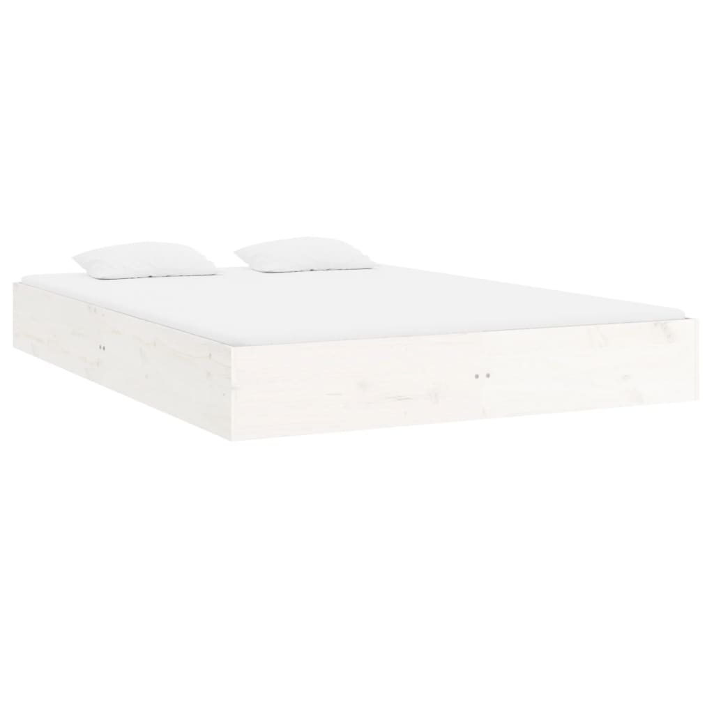 White Solid Wood Super King Bed Frame 180x200 cm (No Mattress)