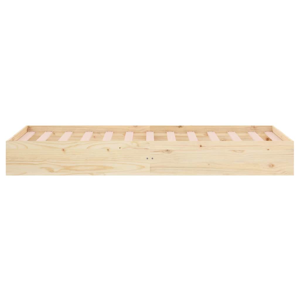 Solid Wood Small Single Bed Frame 75x190 cm - No Mattress