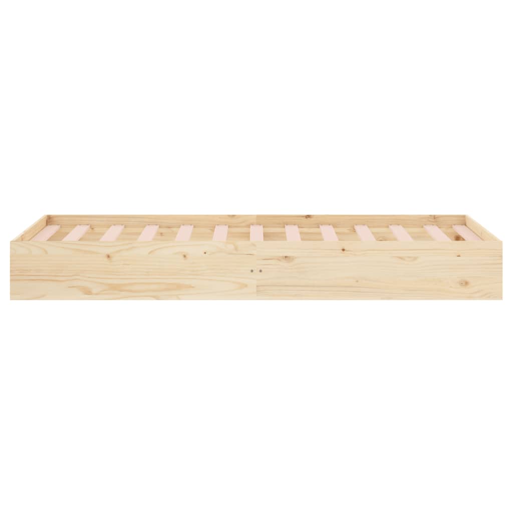 Solid Wood Single Bed Frame 90x190 cm - No Mattress Included