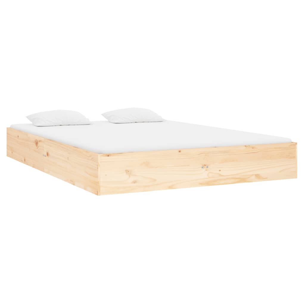 Solid Wood Double Bed Frame 135x190 cm - Durable & Stylish