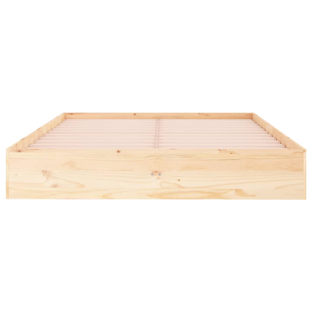 Solid Wood Double Bed Frame 135x190 cm - Durable & Stylish