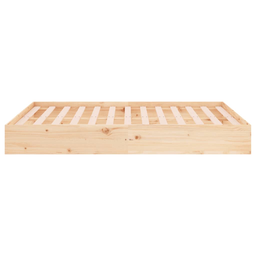 Solid Wood Double Bed Frame 135x190 cm - Durable & Stylish