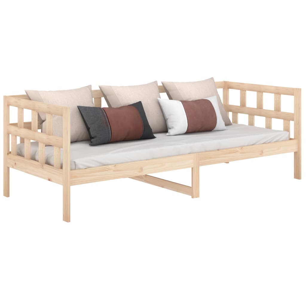 Solid Pine Wood Day Bed Frame 80x200 cm - Mattress Not Included