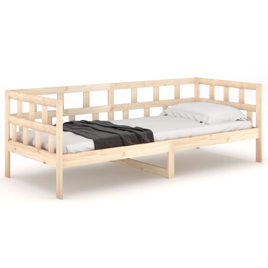 Solid Pine Wood Day Bed Frame 80x200 cm - Mattress Not Included