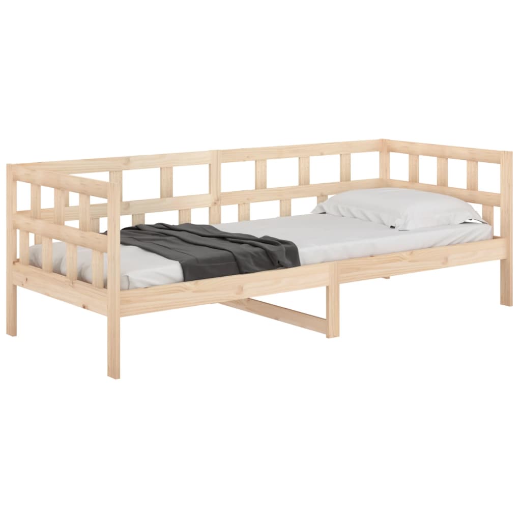 Solid Pine Wood Day Bed Frame 80x200 cm - Mattress Not Included