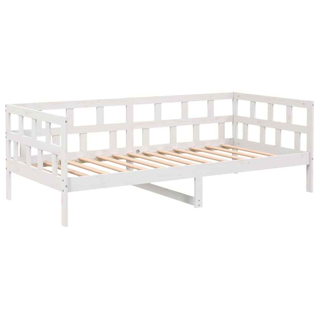 White Solid Pine Day Bed Frame 90x190 cm - Single Without Mattress