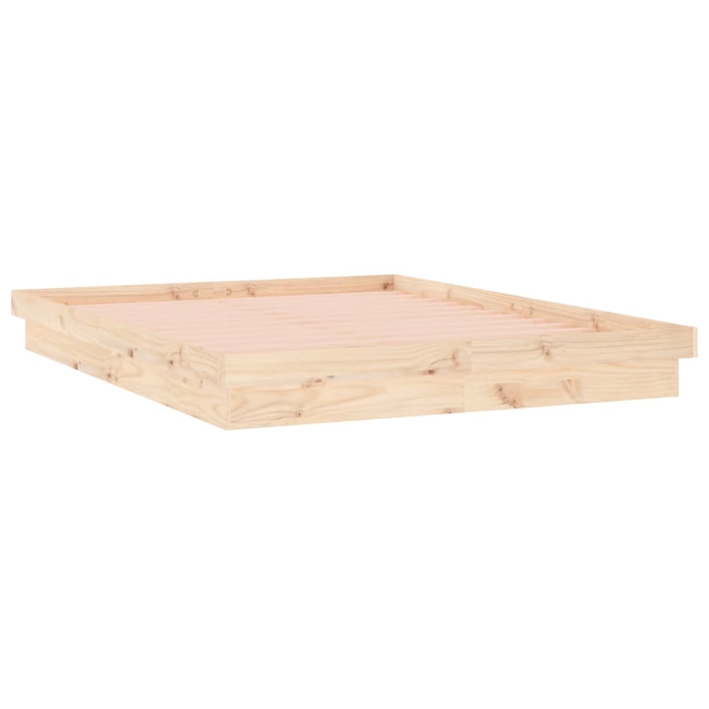Solid Wood LED Bed Frame - Small Double, No Mattress Included