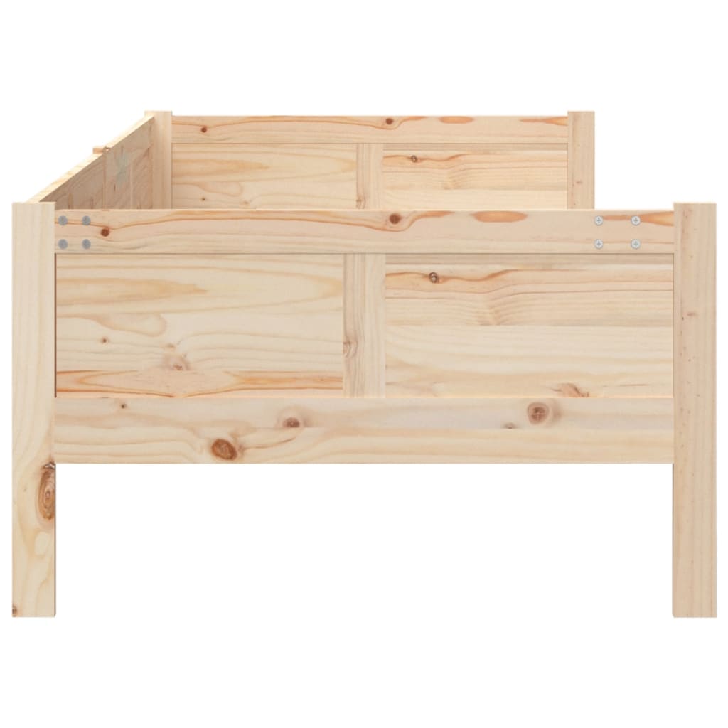 Solid Pine Wood Day Bed Frame 80x200 cm - Mattress Not Included