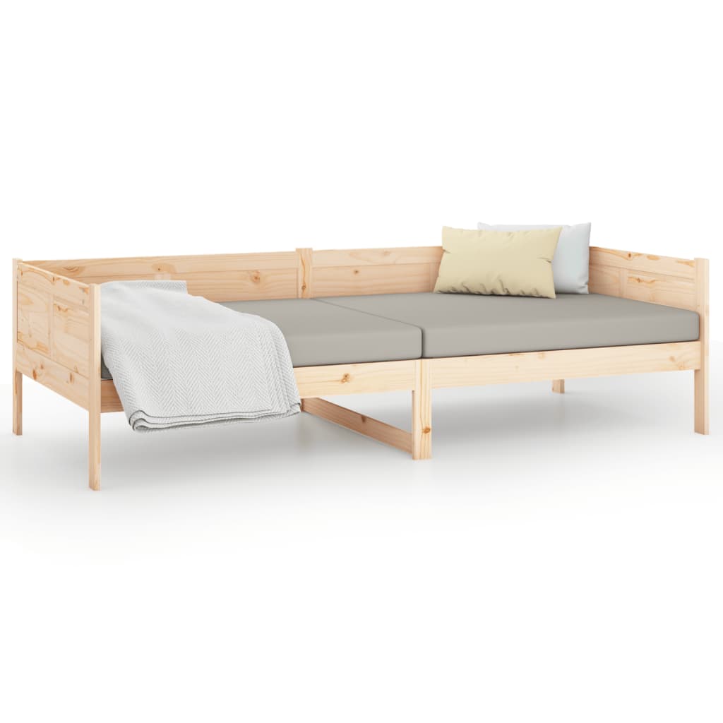 Solid Pine Wood Day Bed Frame 80x200 cm - Mattress Not Included