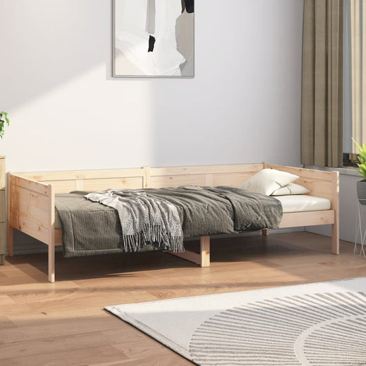 Solid Pine Wood Day Bed Frame 80x200 cm - Mattress Not Included