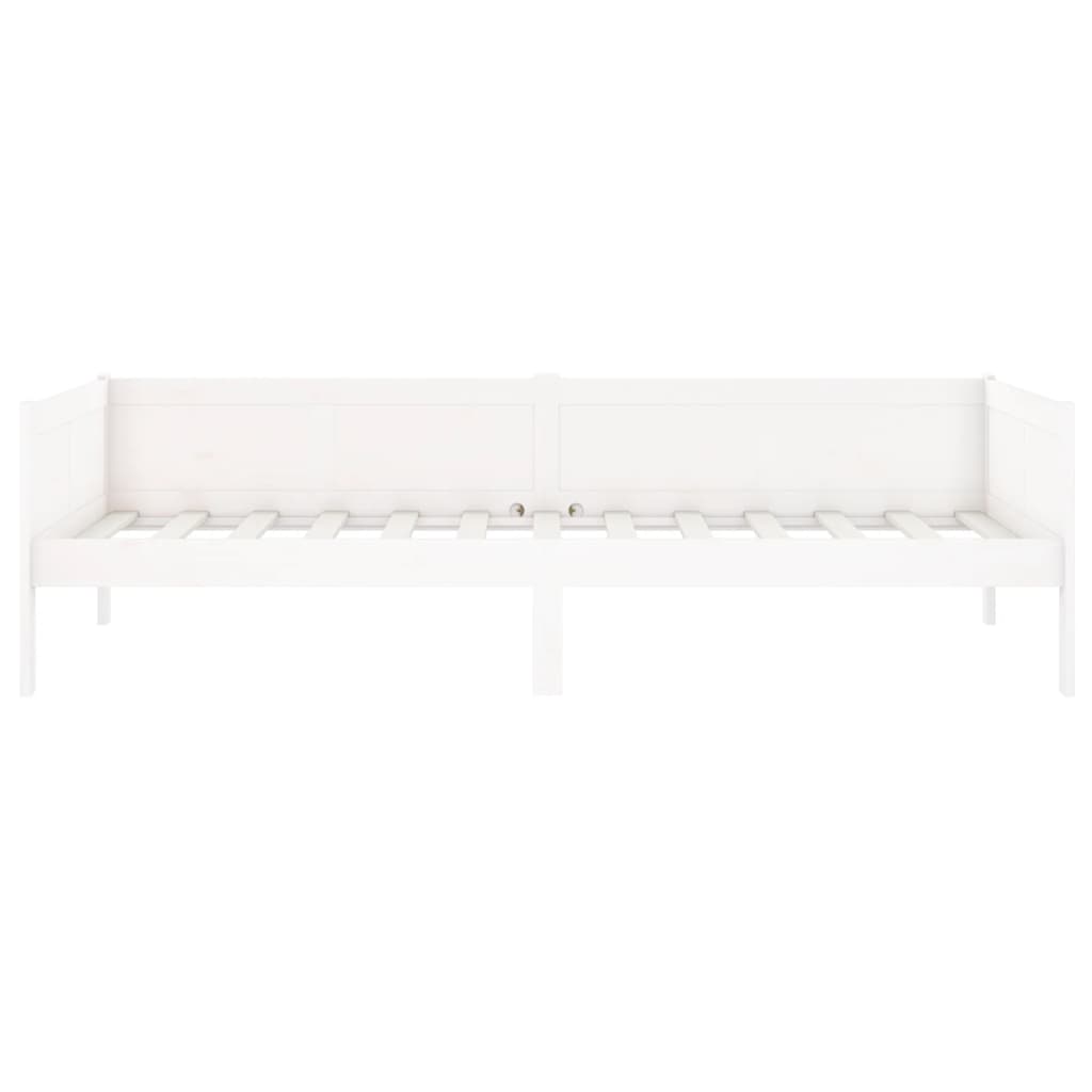 White Solid Pine Wood Day Bed Frame 90x190 cm - No Mattress Included