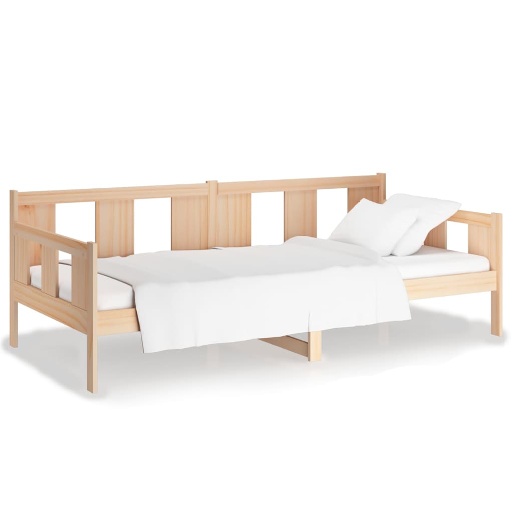 Solid Pine Wood Day Bed Frame 80x200 cm - Mattress Not Included