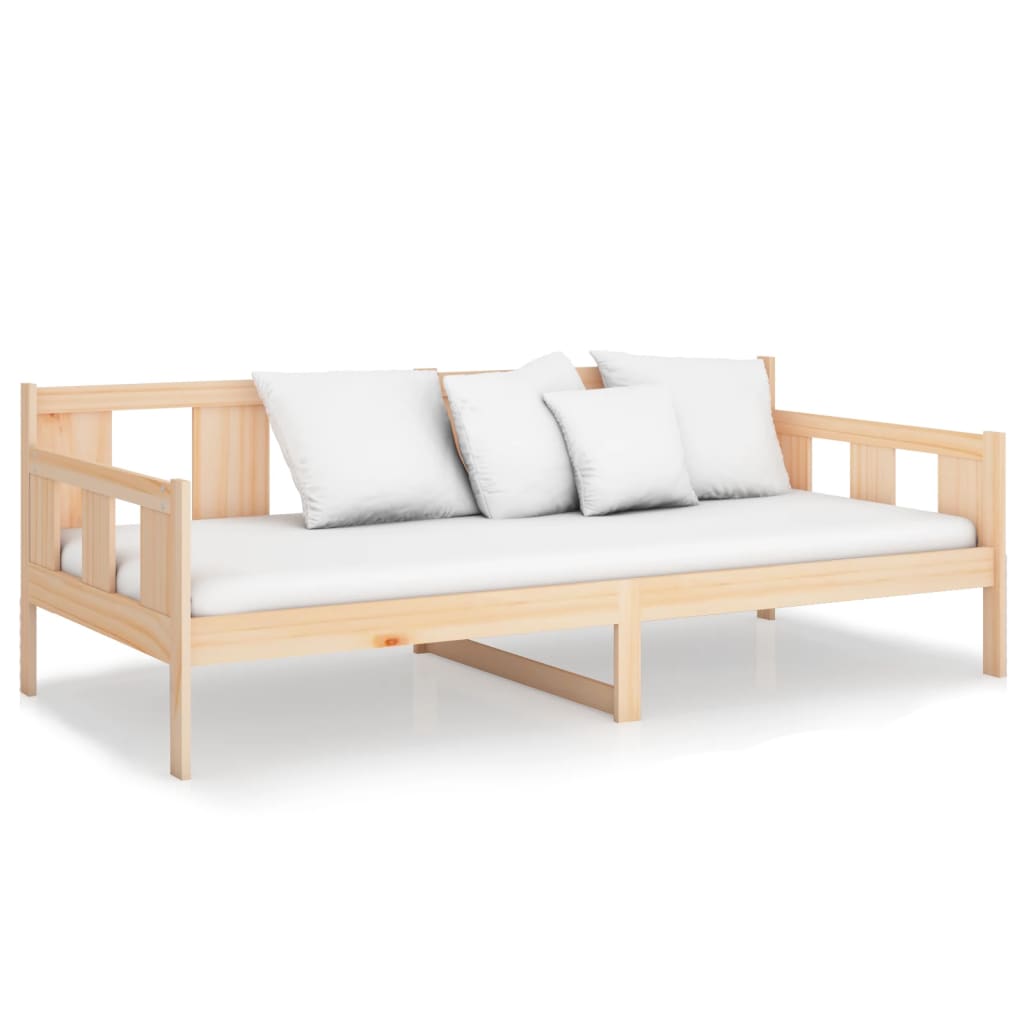 Solid Pine Wood Day Bed Frame 80x200 cm - Mattress Not Included