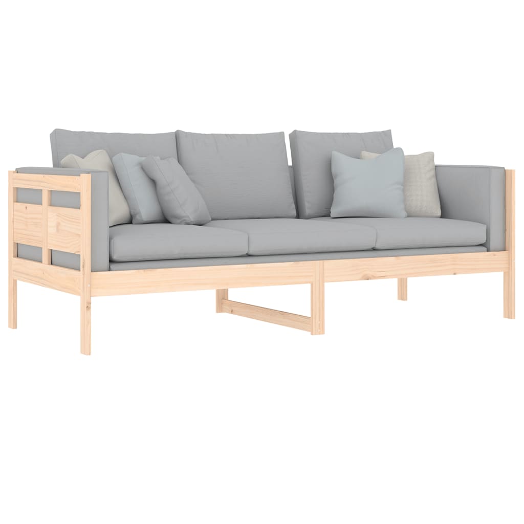 Solid Pine Wood Day Bed Frame 80x200 cm - No Mattress Included