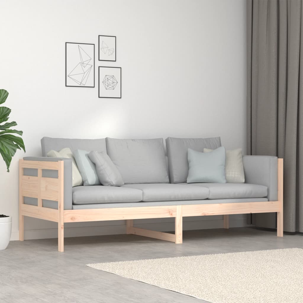 Solid Pine Wood Day Bed Frame 80x200 cm - No Mattress Included
