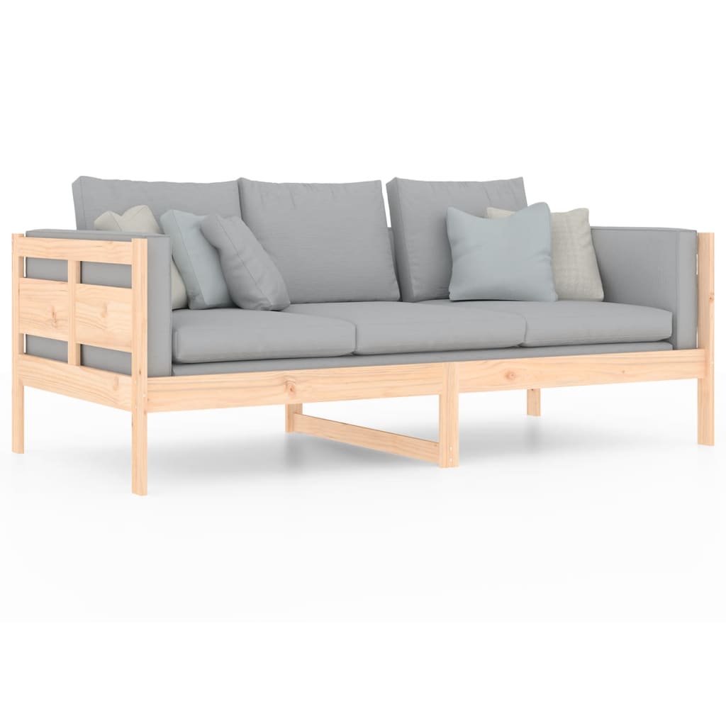 Solid Pine Wood Day Bed Frame, 90x190 cm, No Mattress Included