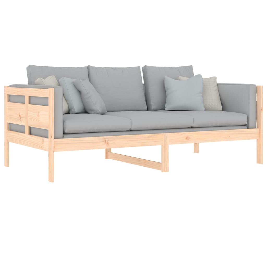 Solid Pine Wood Day Bed Frame, 90x190 cm, No Mattress Included
