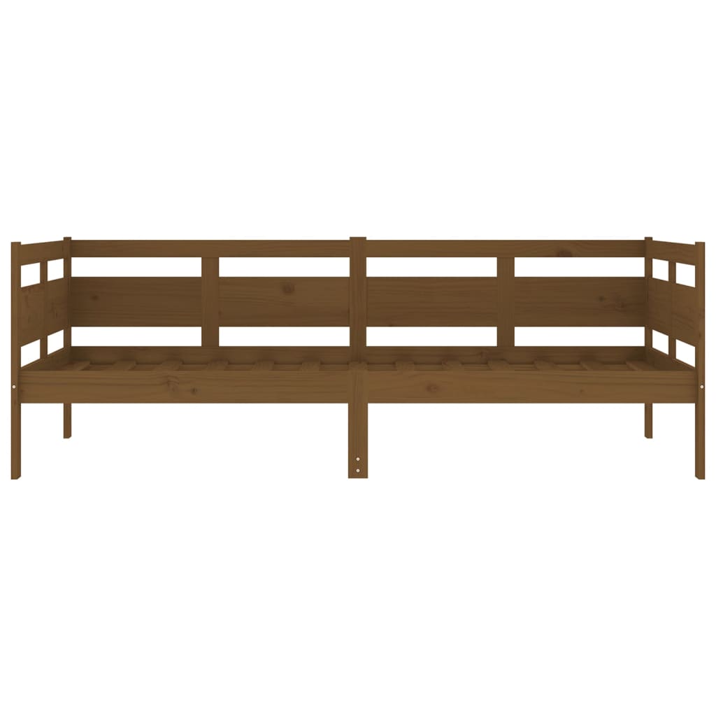 Honey Brown Solid Wood Pine Day Bed Frame, 90x190 cm, Single