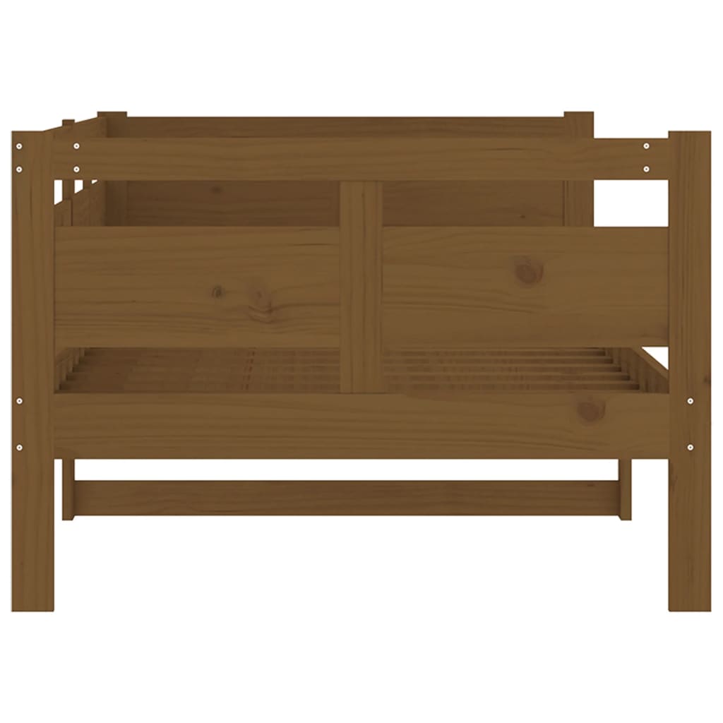 Honey Brown Solid Wood Pine Day Bed Frame, 90x190 cm, Single