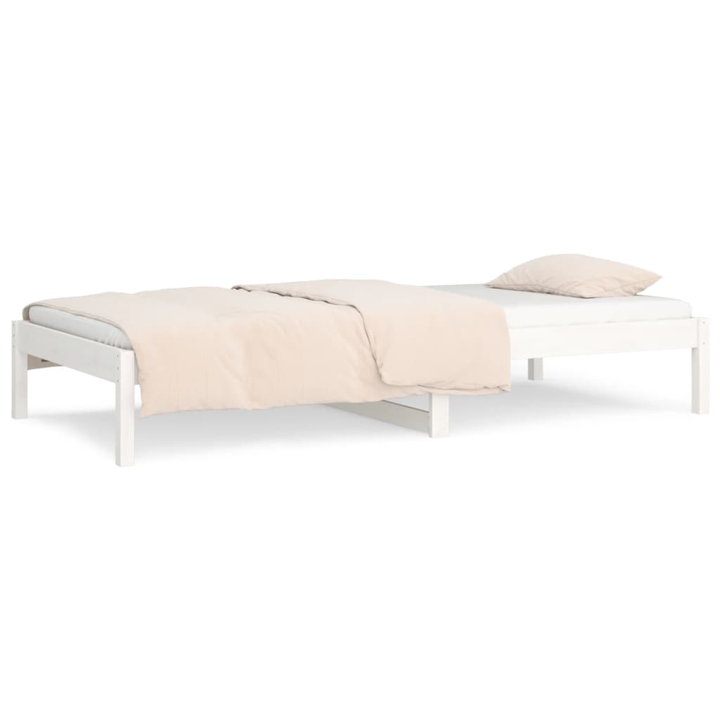 Solid Pine Day Bed 80x200 cm, White - No Mattress Included